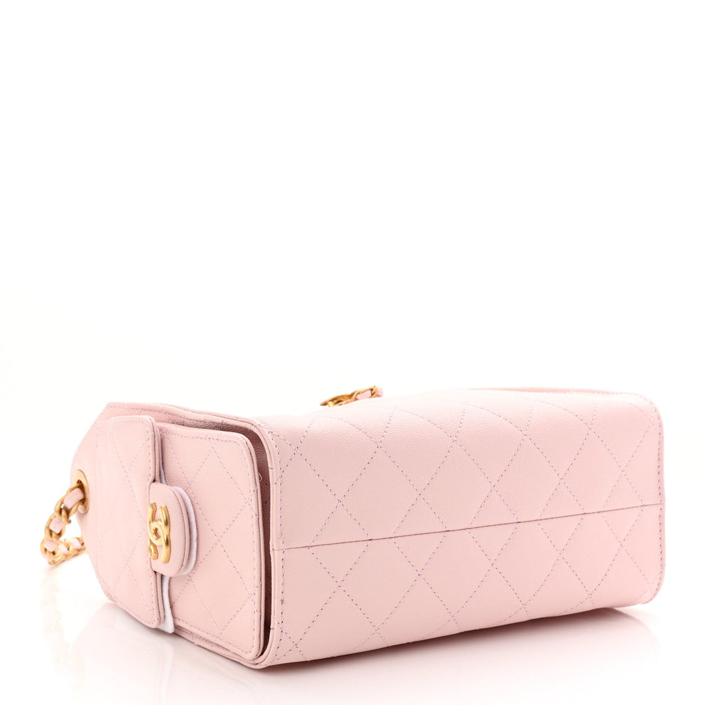 Chanel Caviar Quilted Mini Chanel 25 Handbag Light Pink