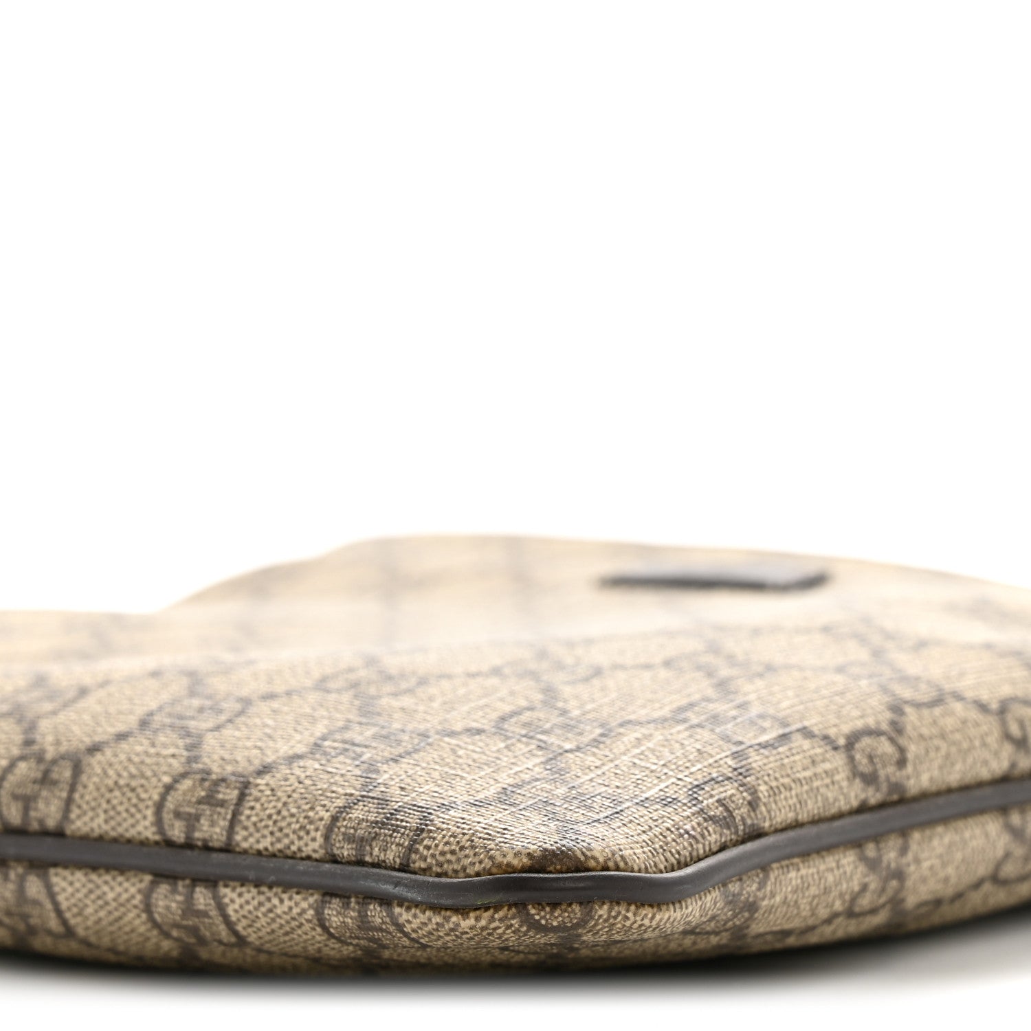 Gucci GG Supreme Monogram Small Flat Messenger Bag Dark Brown