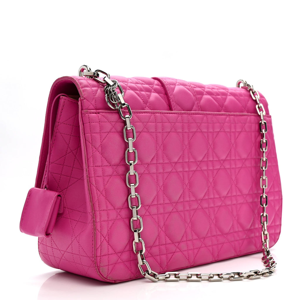 Christian Dior Lambskin Cannage Large Miss Dior Flap Sorbet