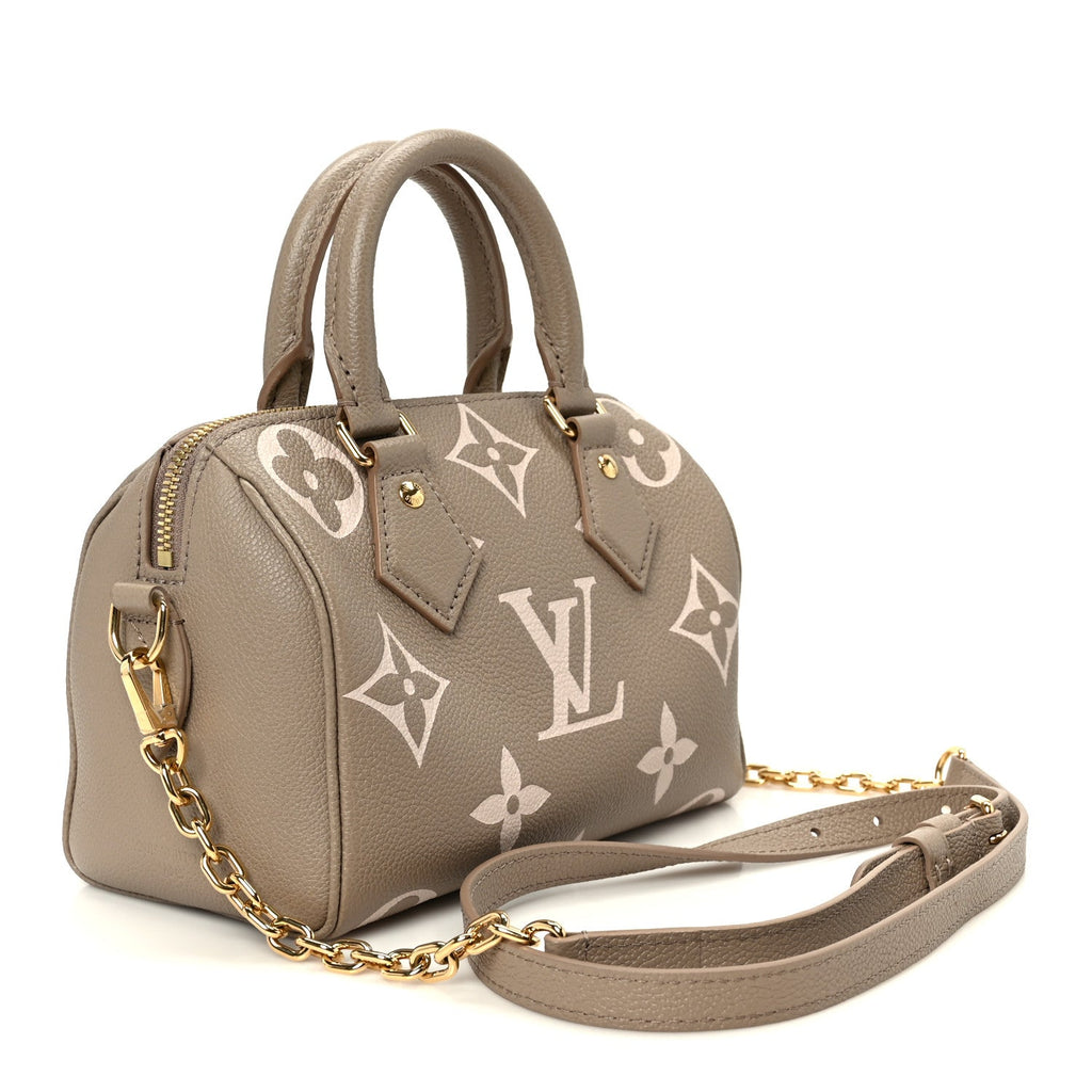 Louis Vuitton Empreinte Monogram Giant Speedy Bandouliere 20 Creme Beige