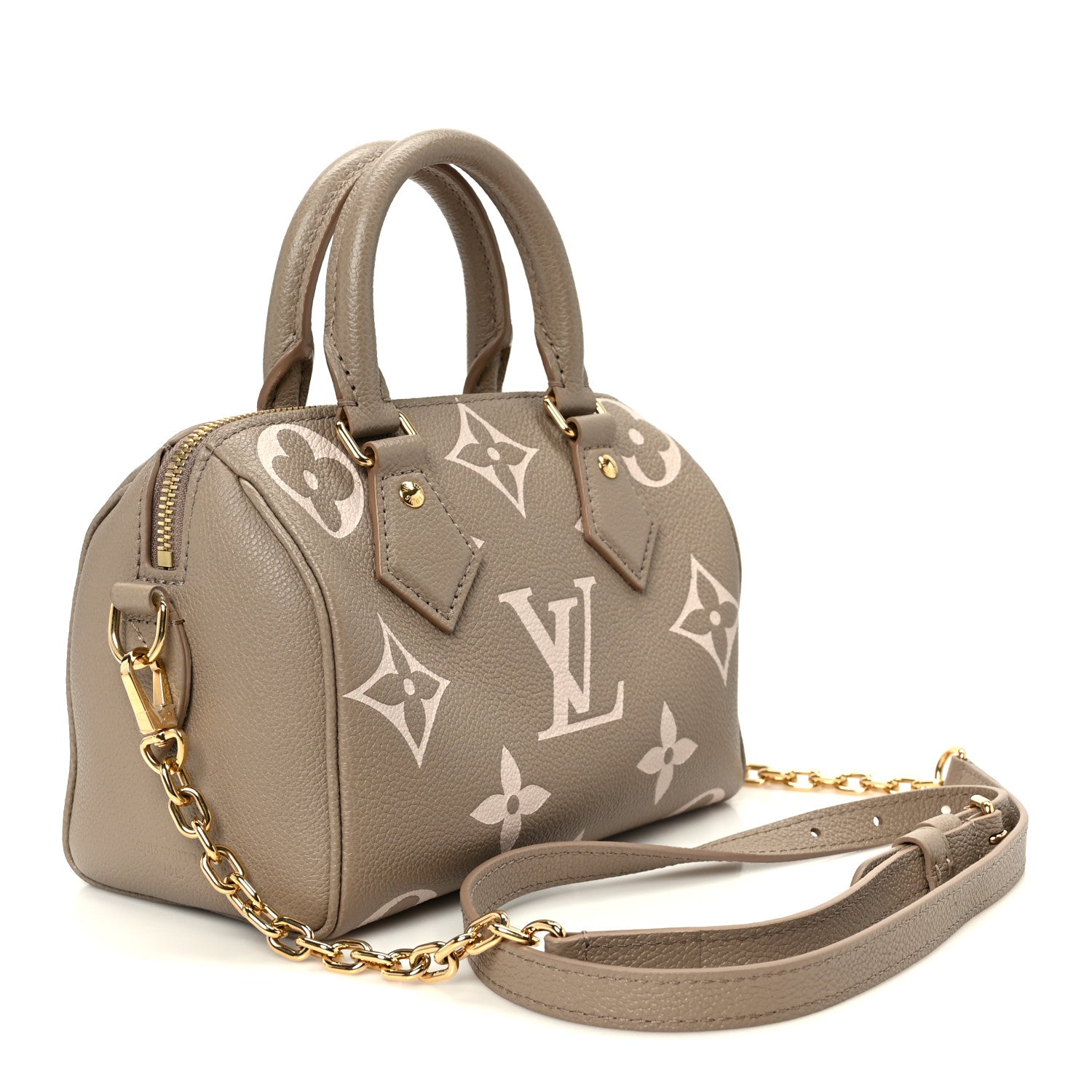 Louis Vuitton Empreinte Monogram Giant Speedy Bandouliere 20 Creme Beige