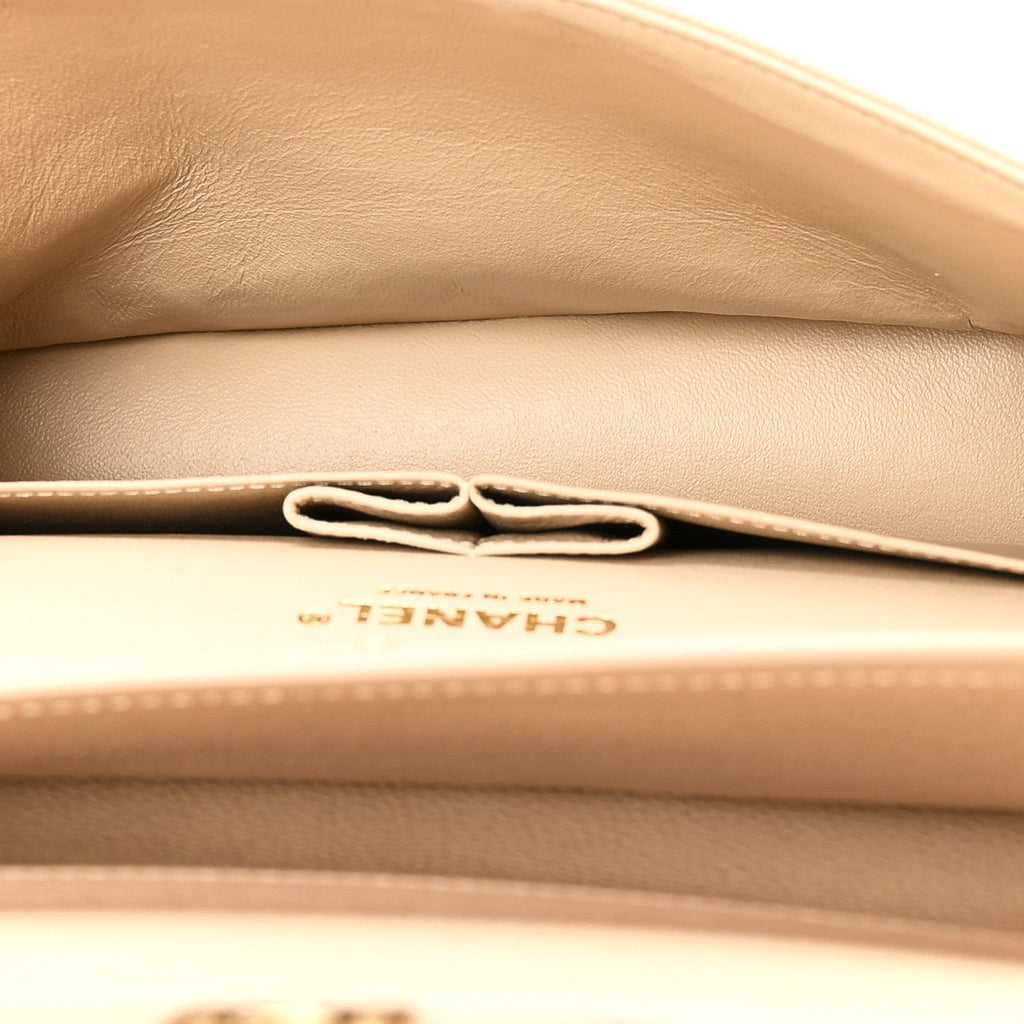 Chanel Caviar Quilted Medium Double Flap Beige