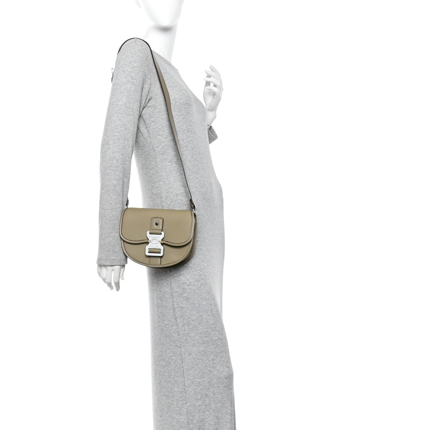 Christian Dior Grained Calfskin Mini Gallop Bag With Strap Beige