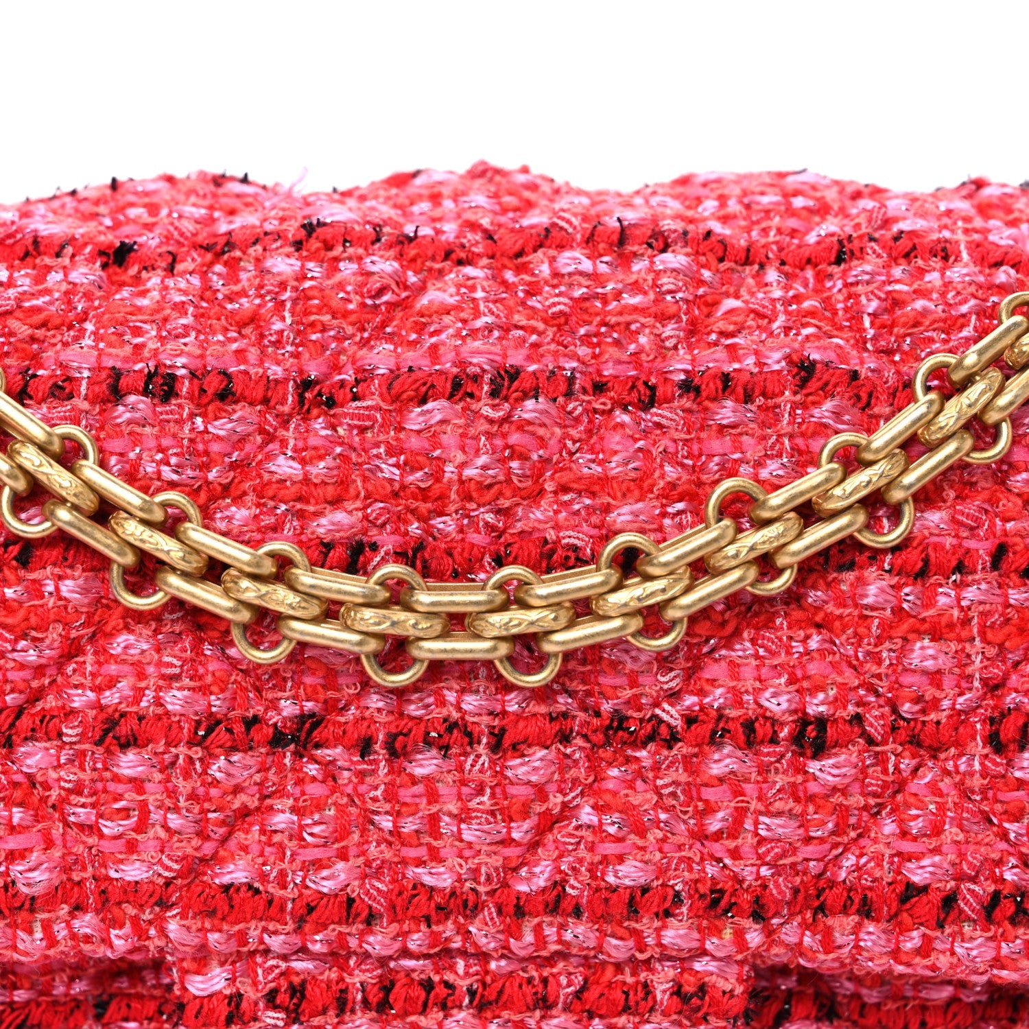 Chanel Tweed Quilted Mini 2.55 Reissue Flap Red Ecru Black