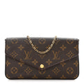 Louis Vuitton Monogram Pochette Felicie Chain Wallet Fuchsia