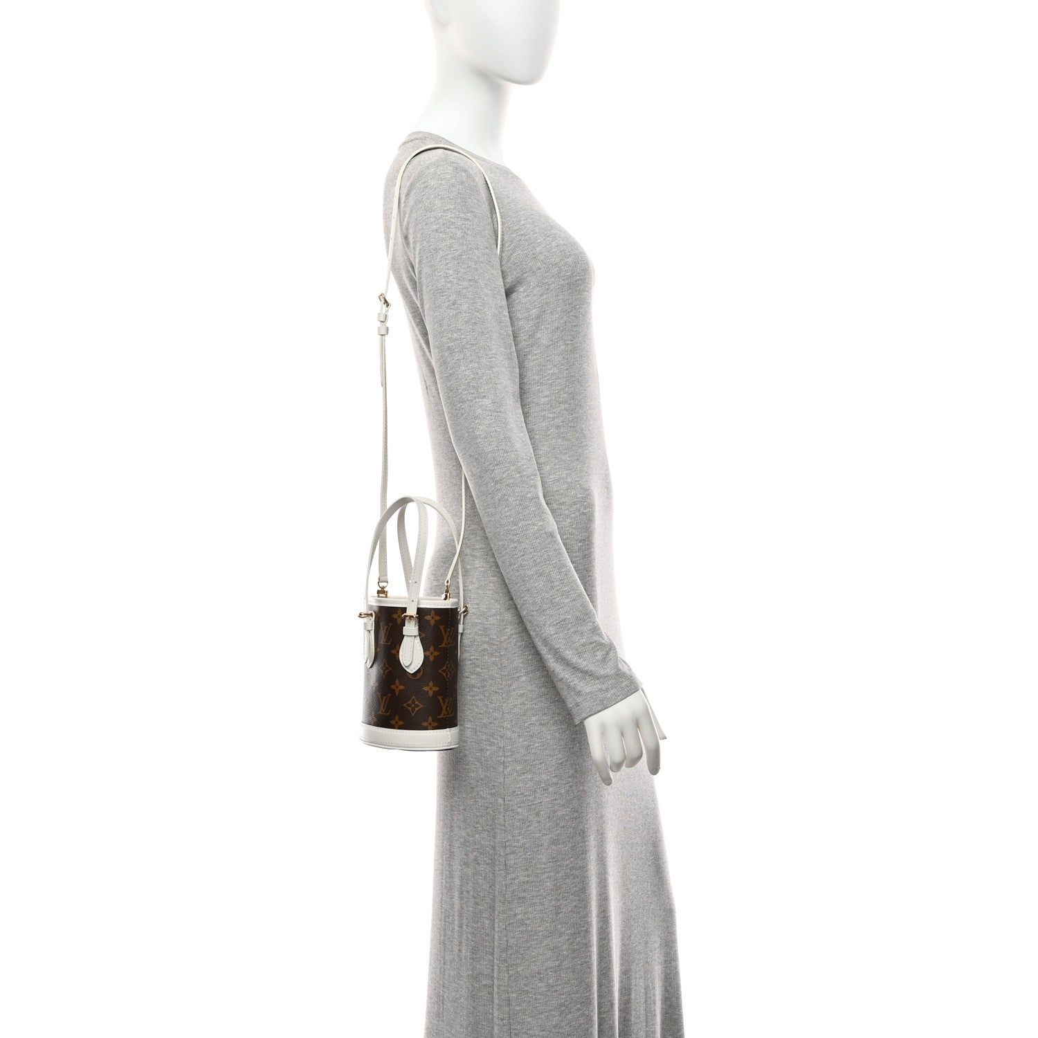 Louis Vuitton Monogram LV Match Nano Bucket Bag White
