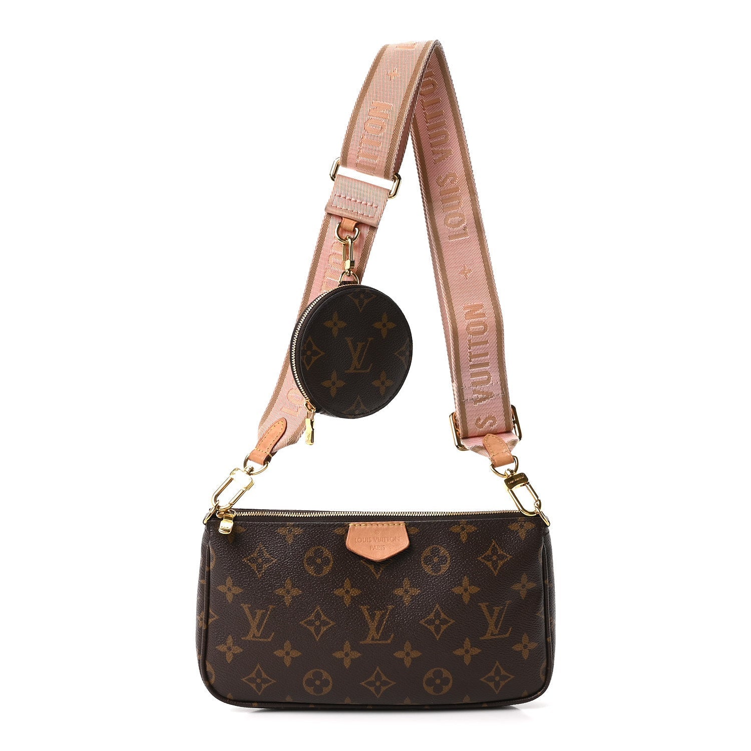 Louis Vuitton Monogram Multi Pochette Accessories Large Pochette Rose Clair
