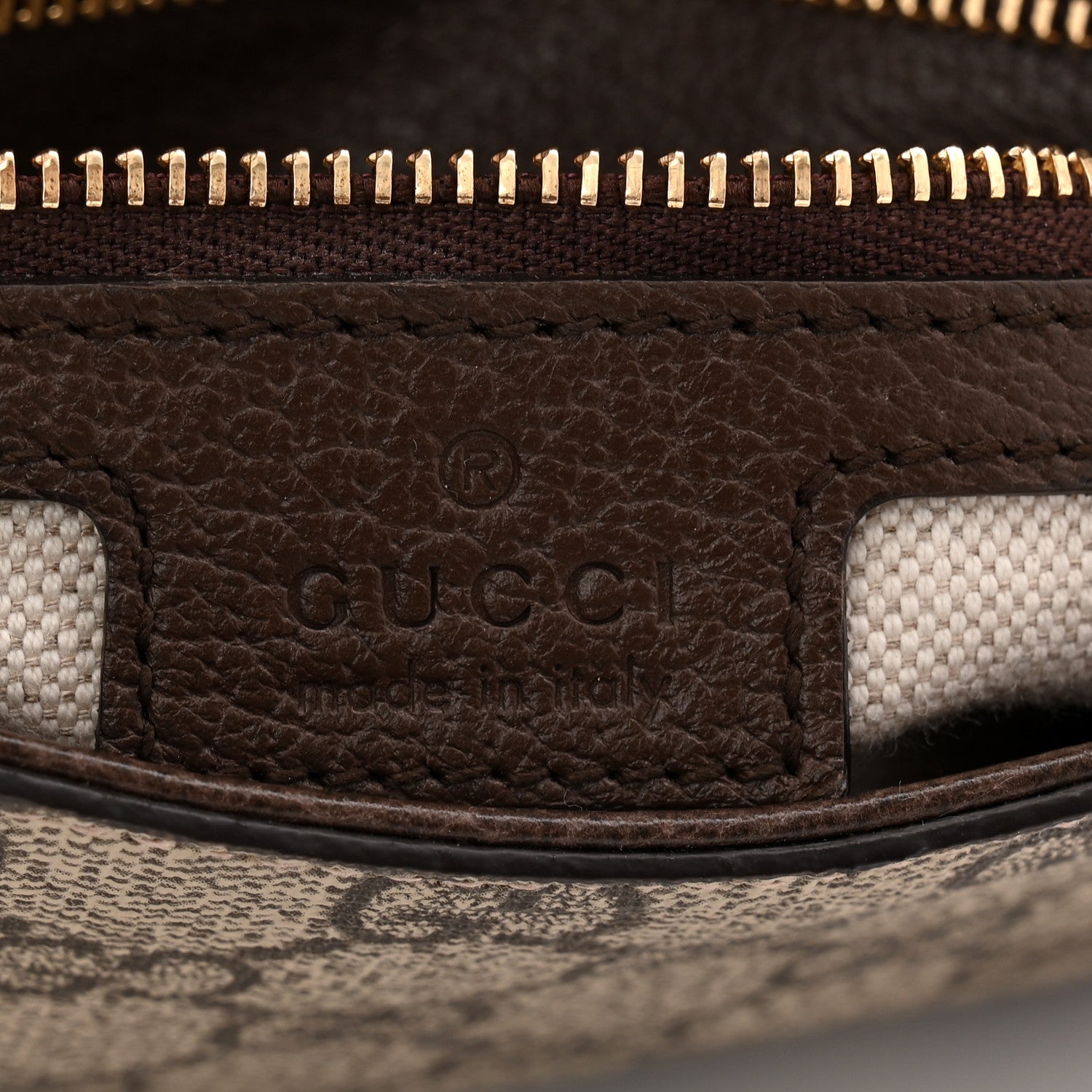 Gucci GG Supreme Monogram Textured Dollar Calfskin Blondie Chain Shoulder Flap Bag Beige Ebony New Acero
