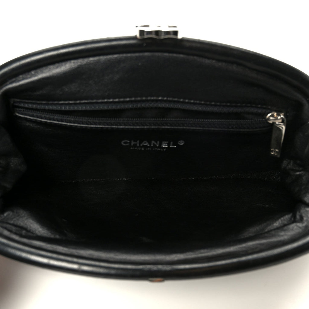 Chanel Lambskin Quilted Timeless Clutch Black