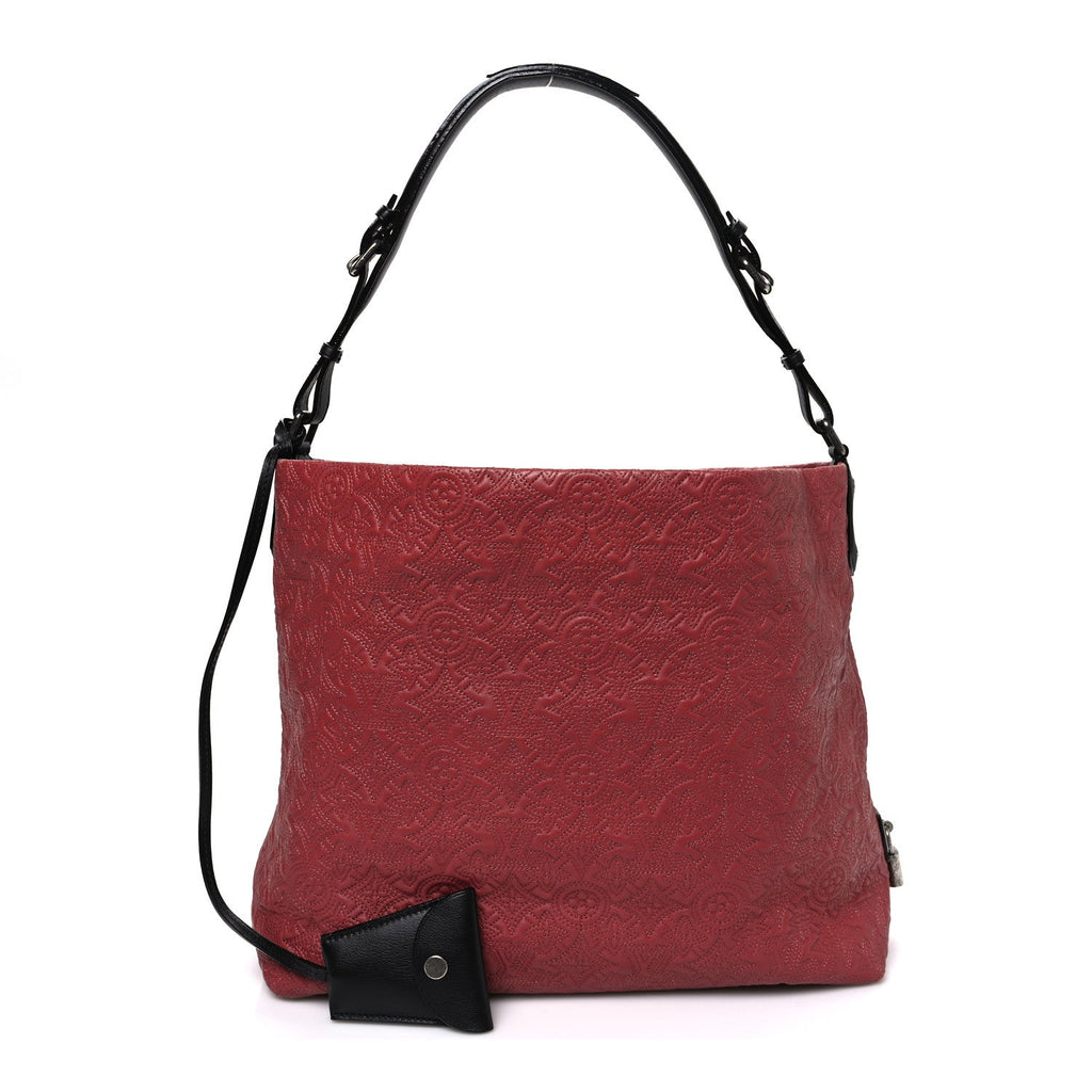 Louis Vuitton Monogram Lambskin Antheia Hobo PM Framboise