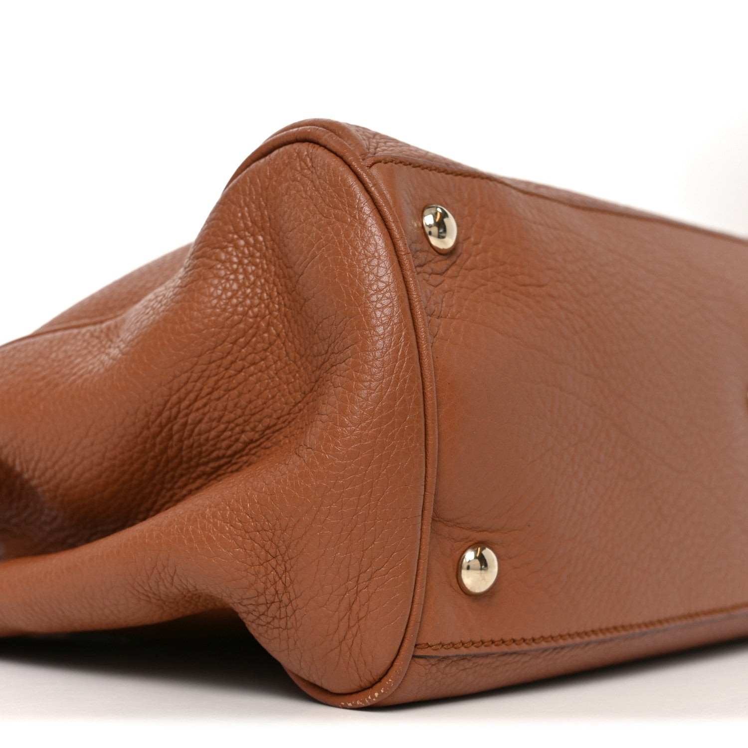 Gucci Pebbled Calfskin Medium Bamboo Shopper Tote Acero