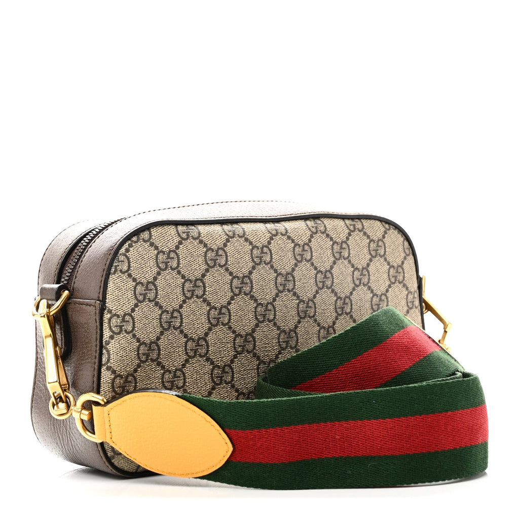 Gucci GG Supreme Monogram Web Neo Vintage Shoulder Bag Beige New Acero Crop