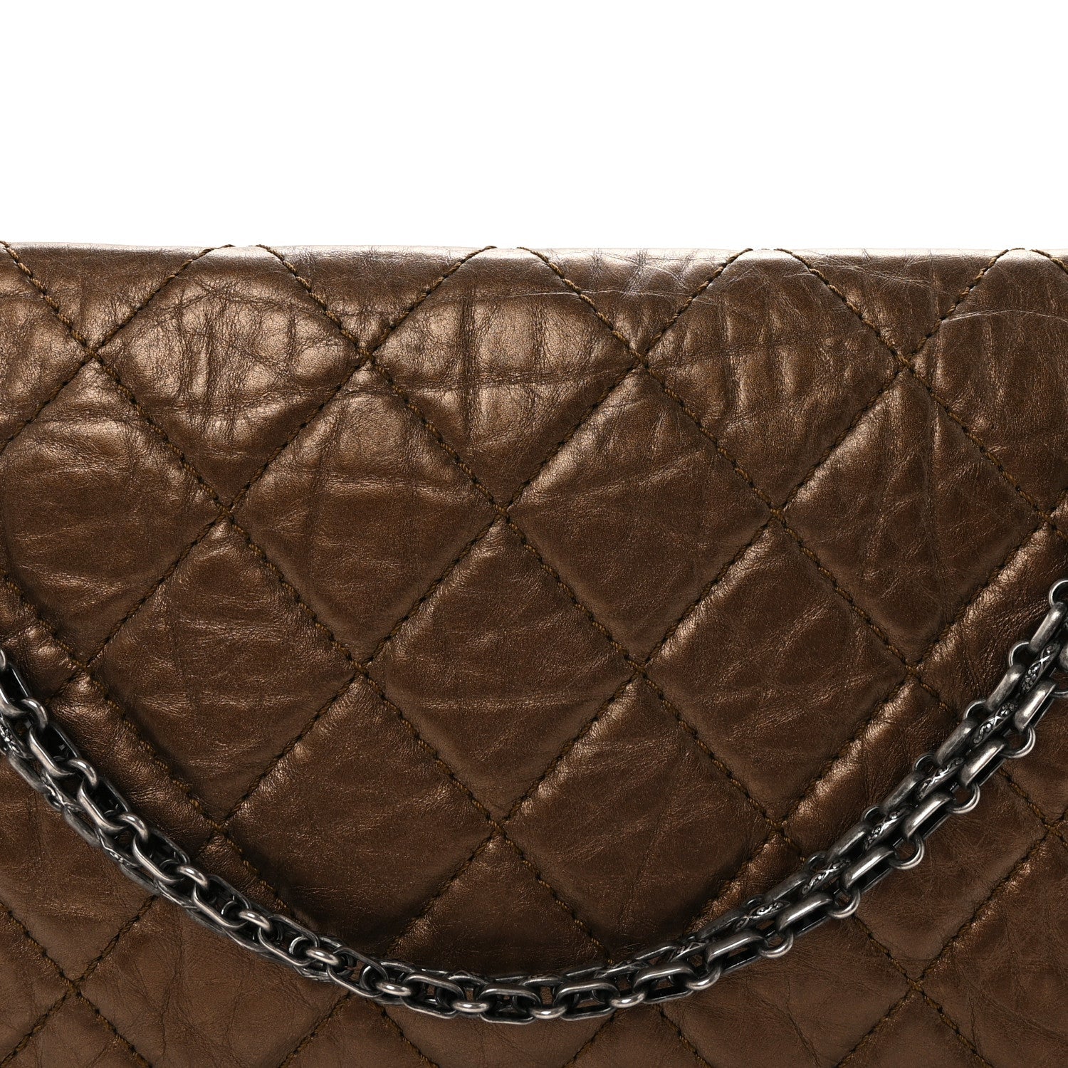 Chanel Metallic Aged Calfskin Quilted 2.55 Reissue 227 Flap Bronze
