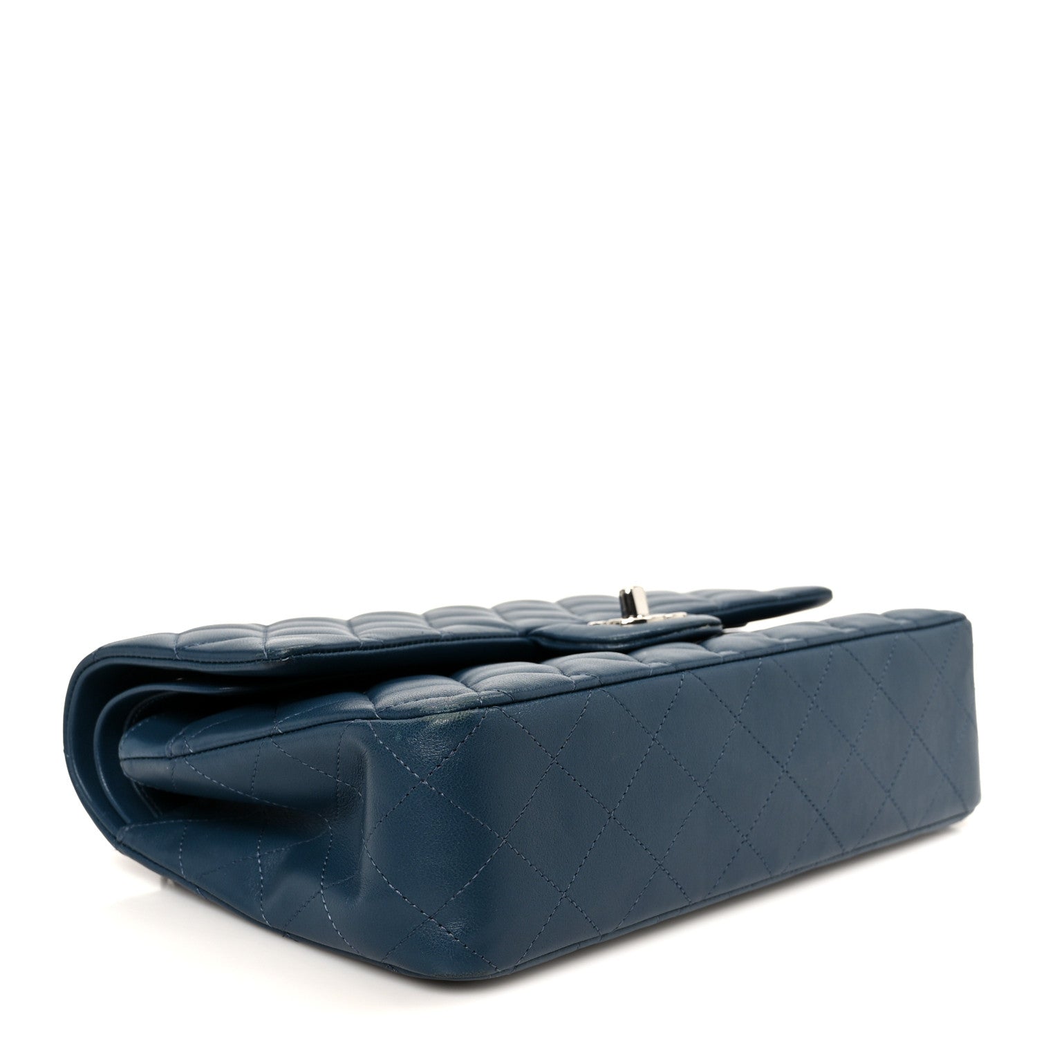 Chanel Lambskin Quilted Medium Double Flap Navy