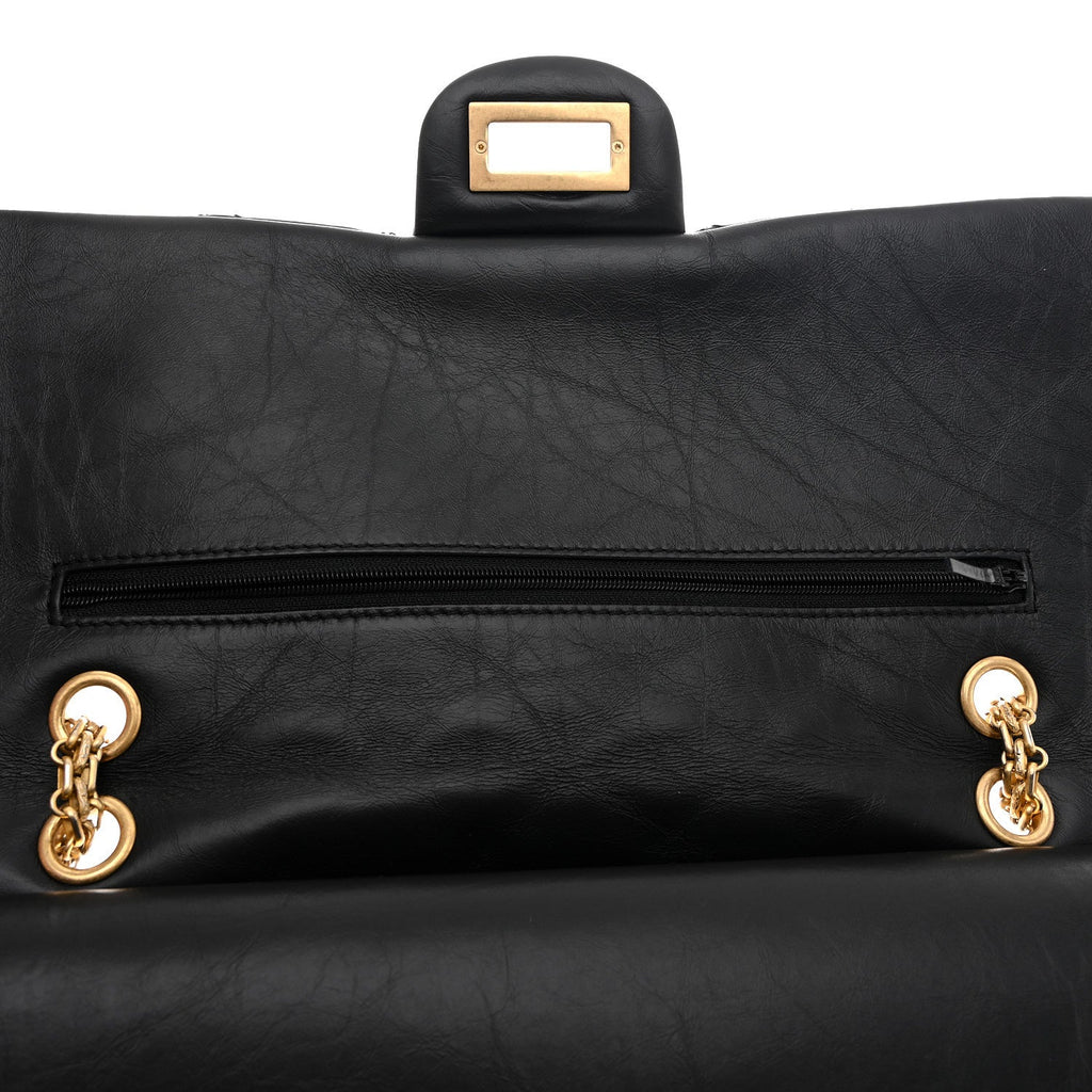 Chanel Aged Calfskin Quilted 2.55 Reissue 227 Flap Black