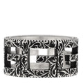 Gucci Sterling Silver Wide Square G Band Ring 54 6.75