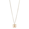 Pearl CC Pendant Necklace Gold