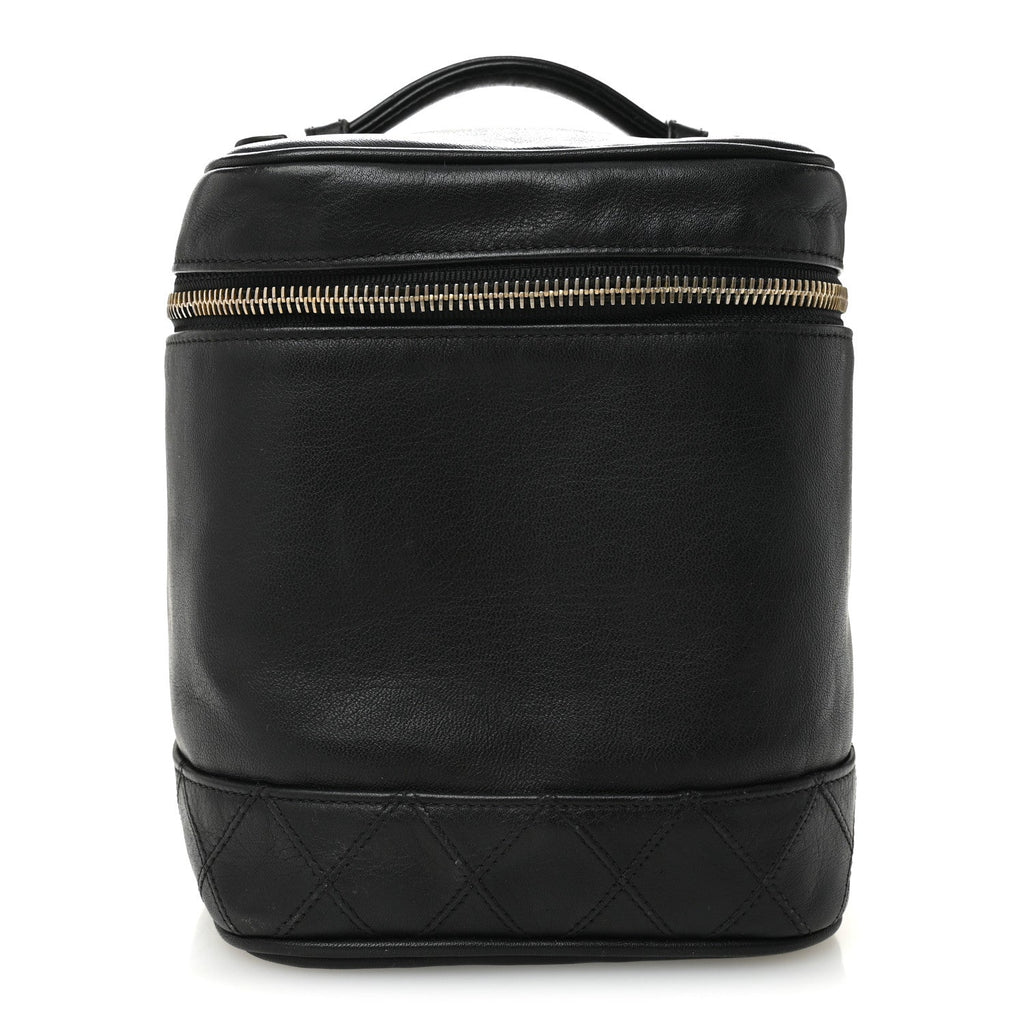 Calfskin Vanity Cosmetic Bag Black