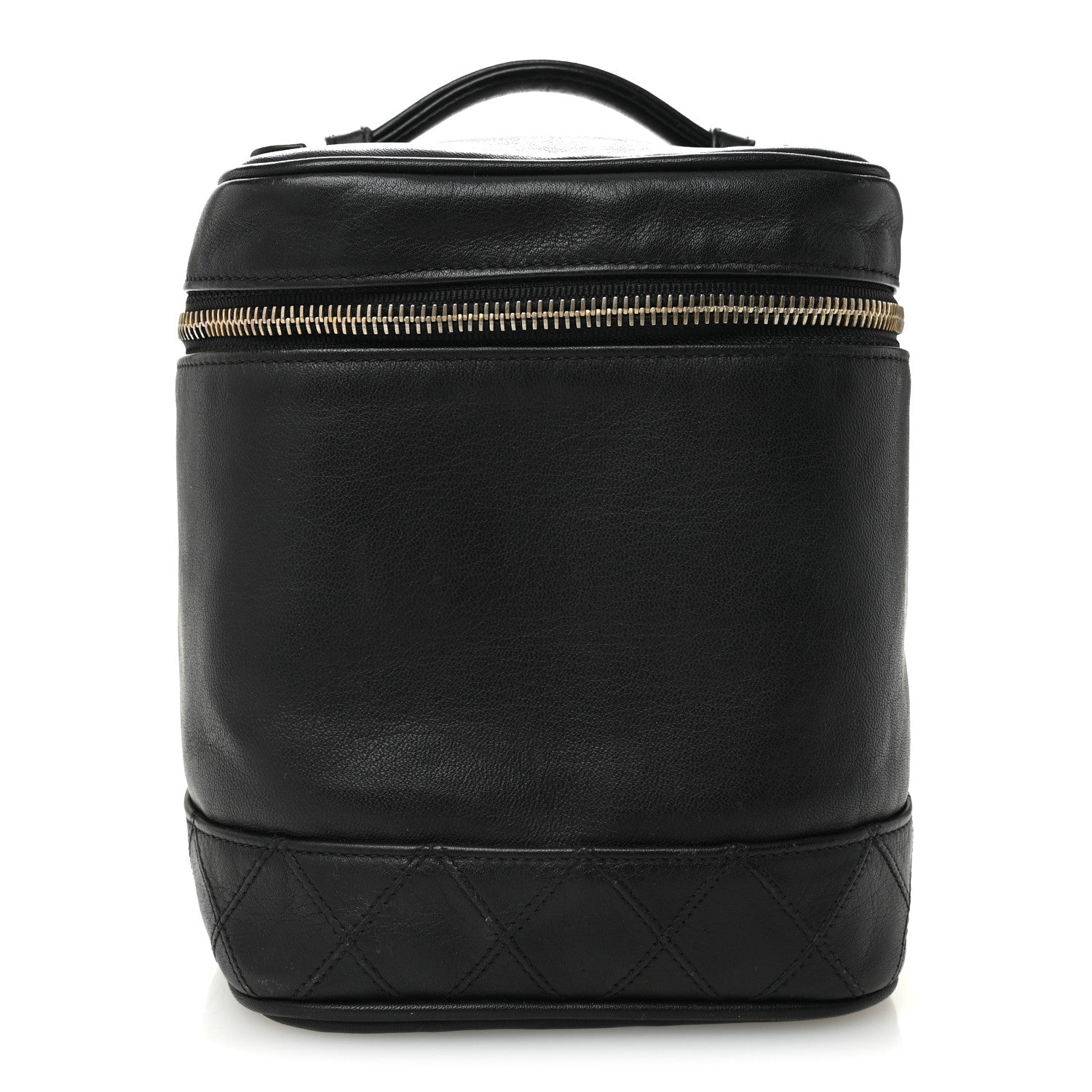 Calfskin Vanity Cosmetic Bag Black