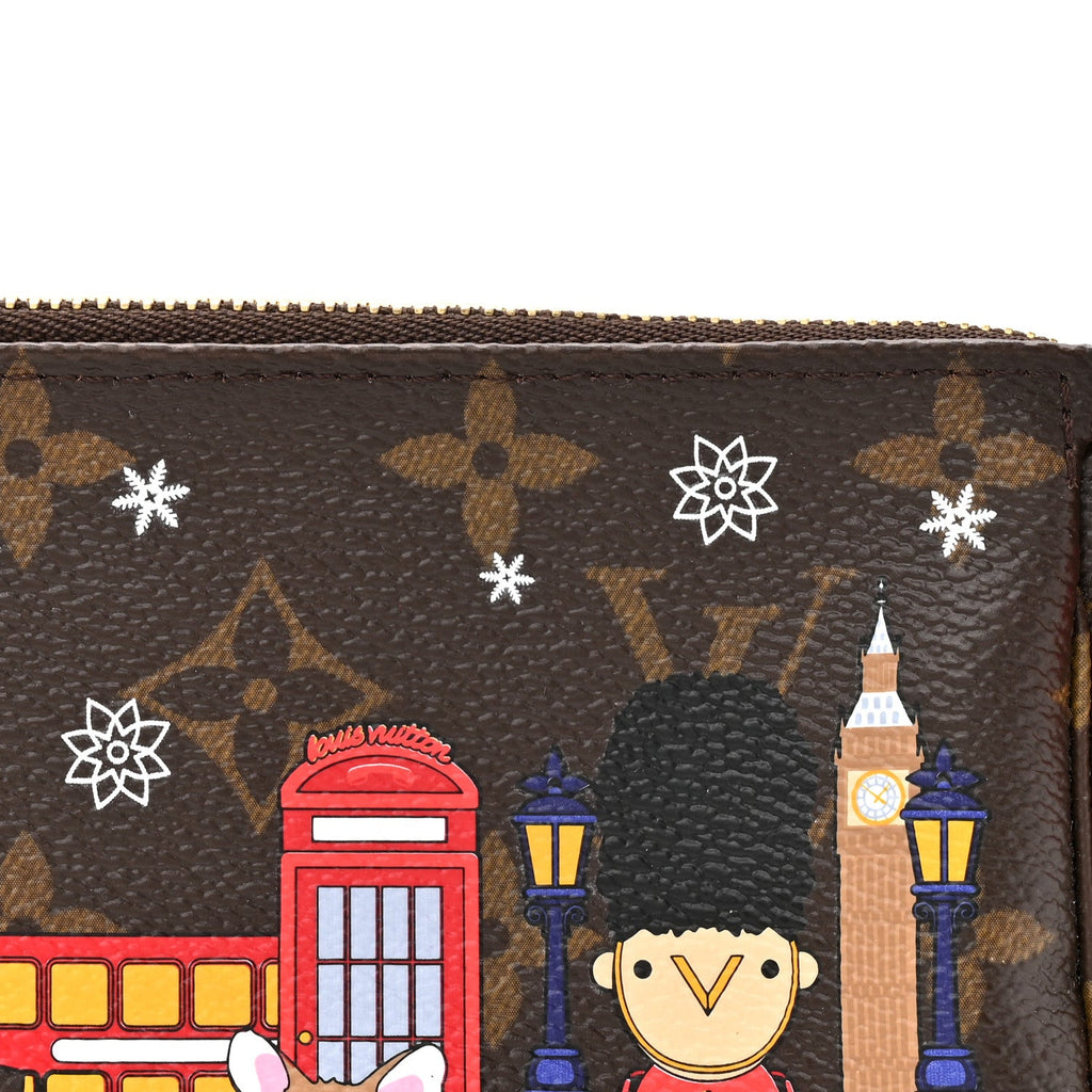 Louis Vuitton Monogram 2021 Christmas Animation London Mini Pochette Accessories Red