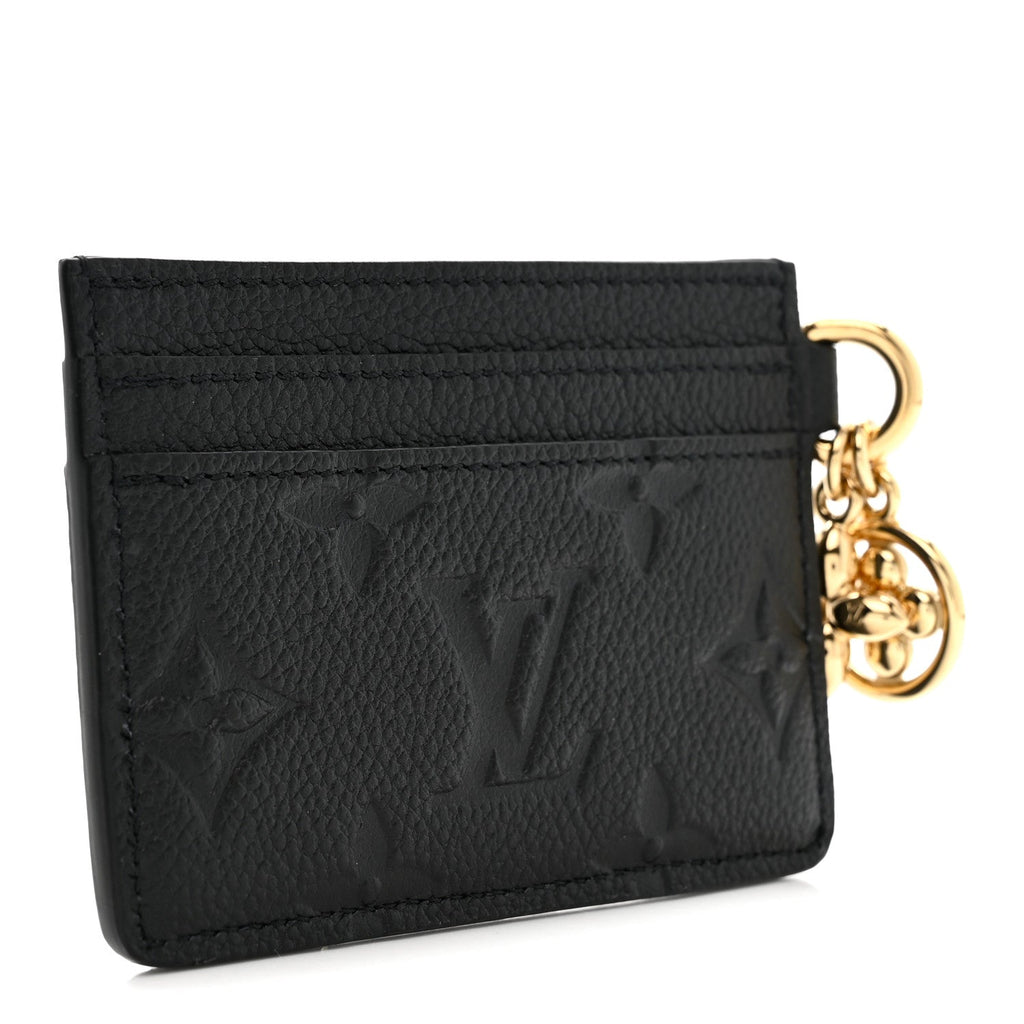 Louis Vuitton Empreinte Monogram LV Charms Card Holder Black