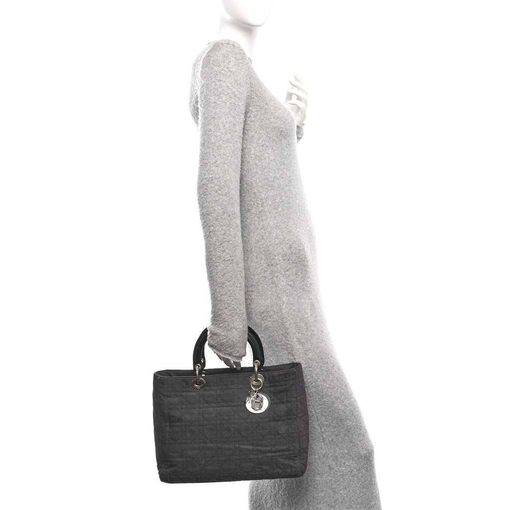 Christian Dior Nylon Cannage Large Lady Dior