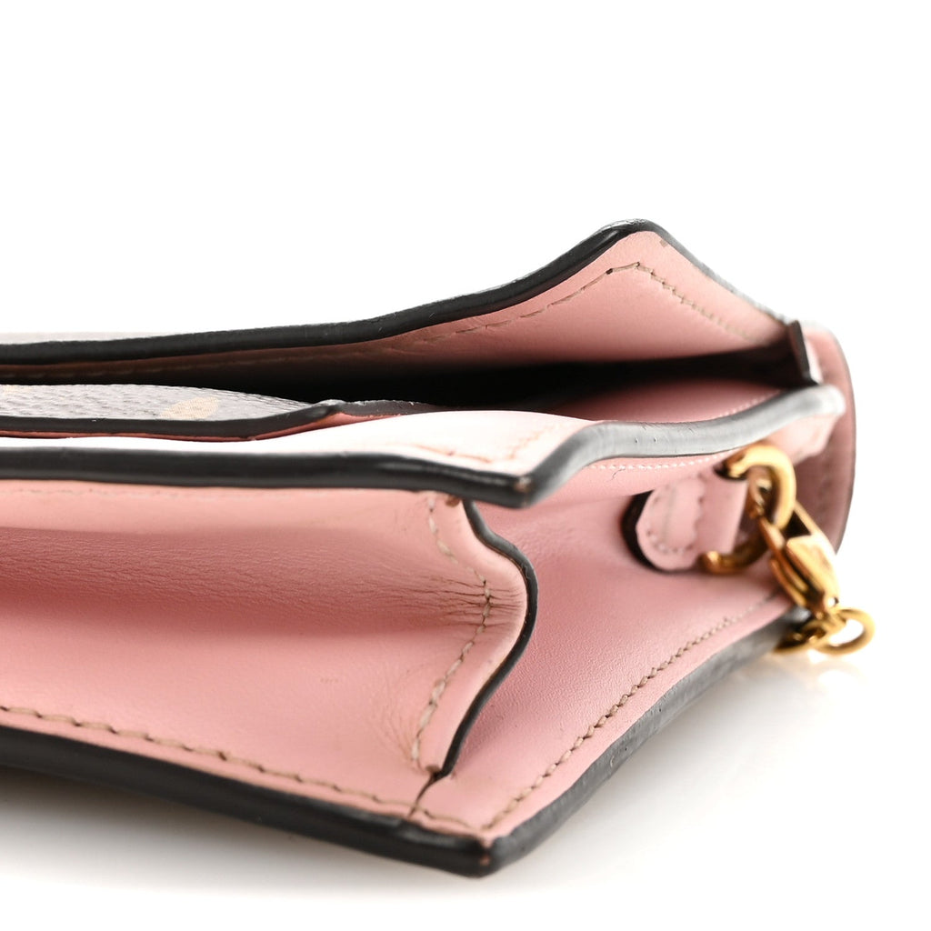 Louis Vuitton Monogram Flore Chain Wallet Rose Ballerine