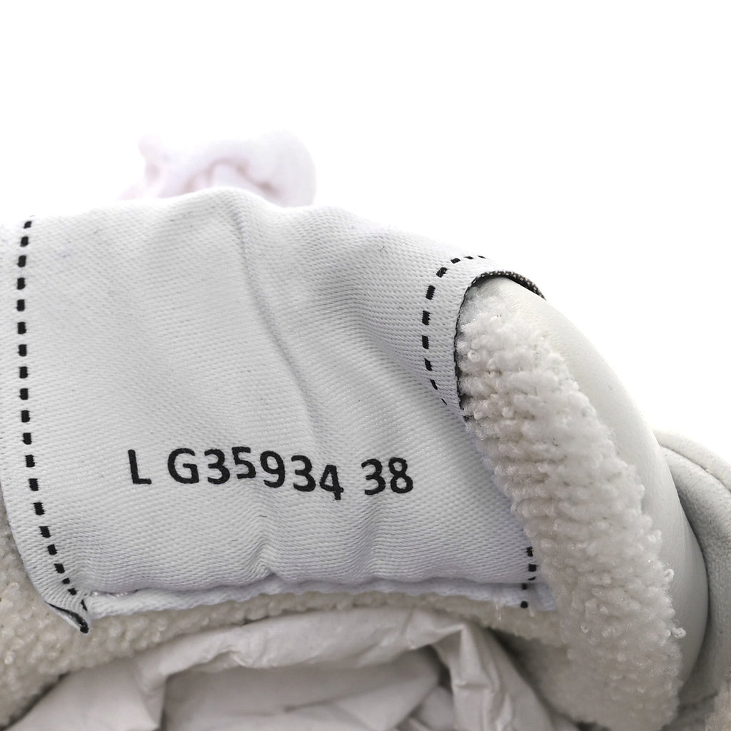 Calfskin Womens Logo Sneakers 38 White