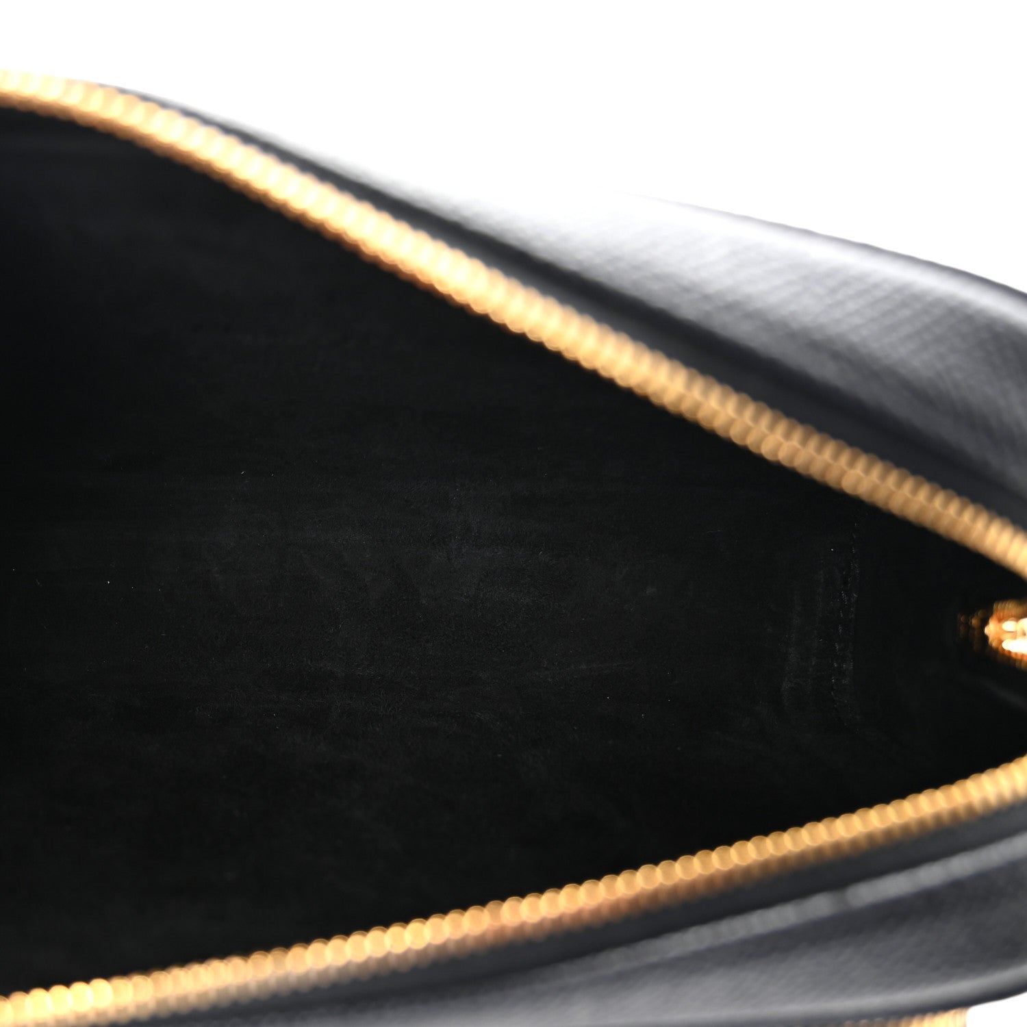 Christian Dior Grained Calfskin Caro Double Pouch Black