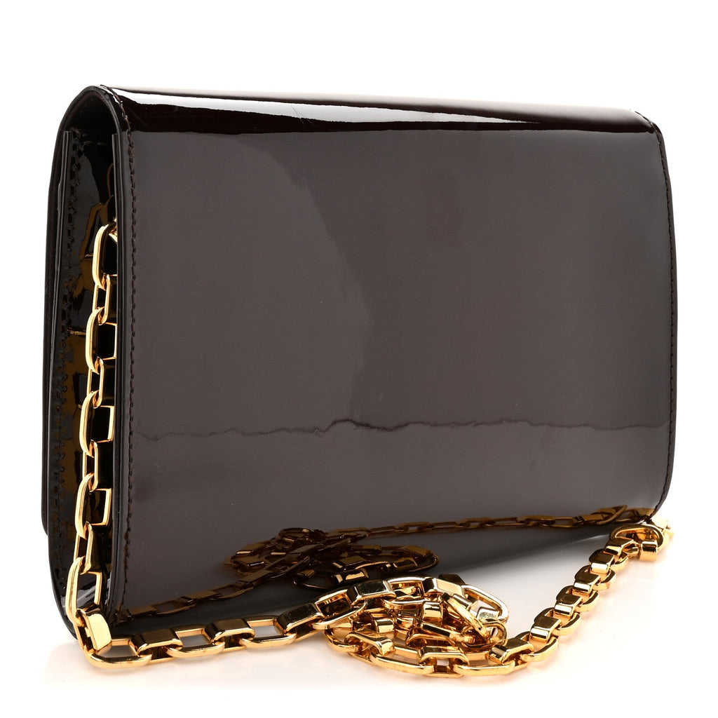 Louis Vuitton Patent Chain Louise GM Amarante