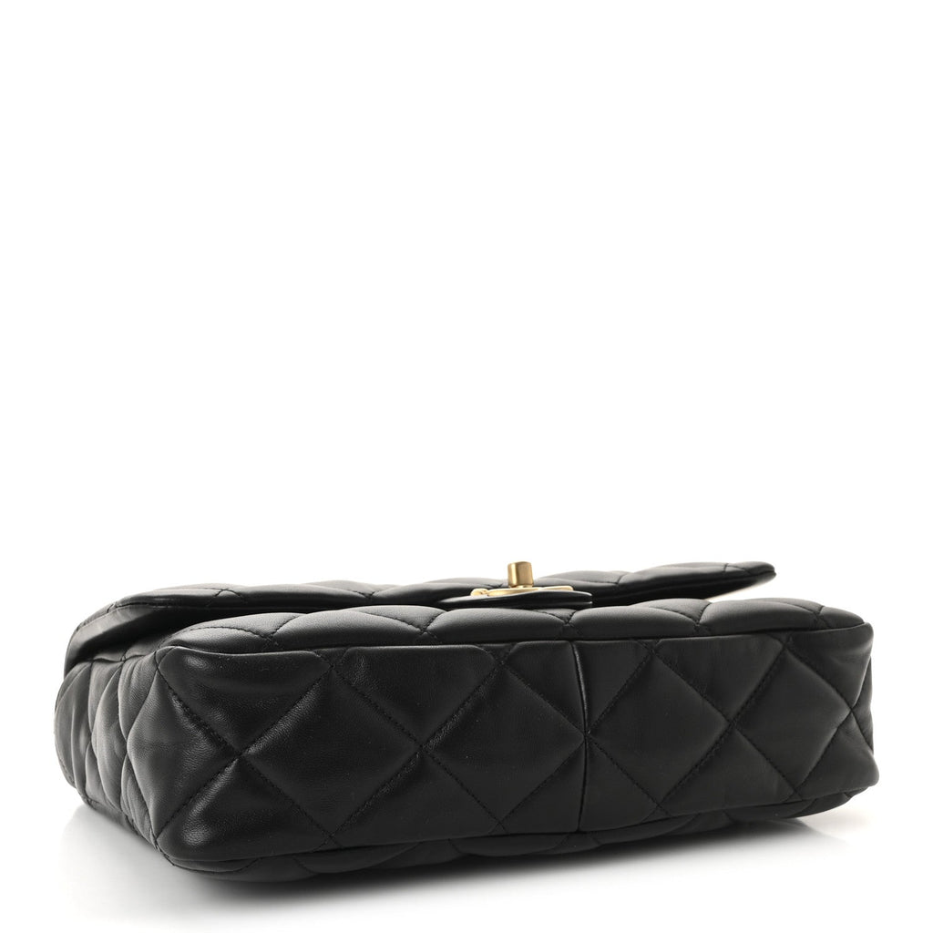 Chanel Lambskin Quilted Large CC Funky Town Flap Black