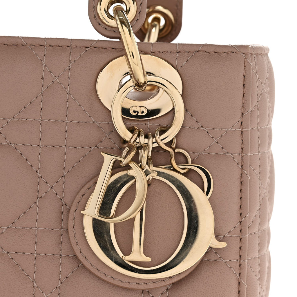 Christian Dior Lambskin Cannage Small My ABC Dior Lady Dior Blush