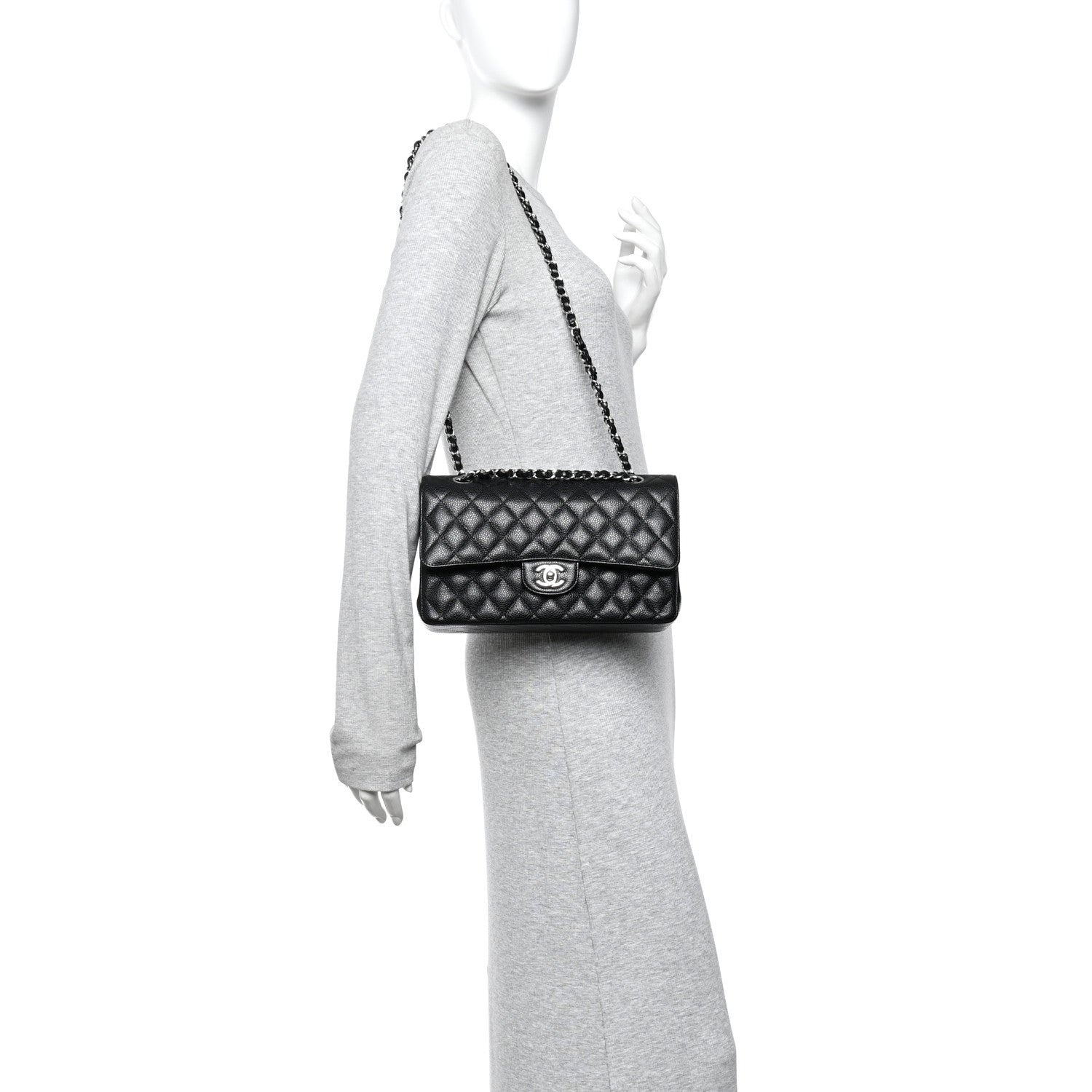 Chanel Caviar Quilted Medium Double Flap Black