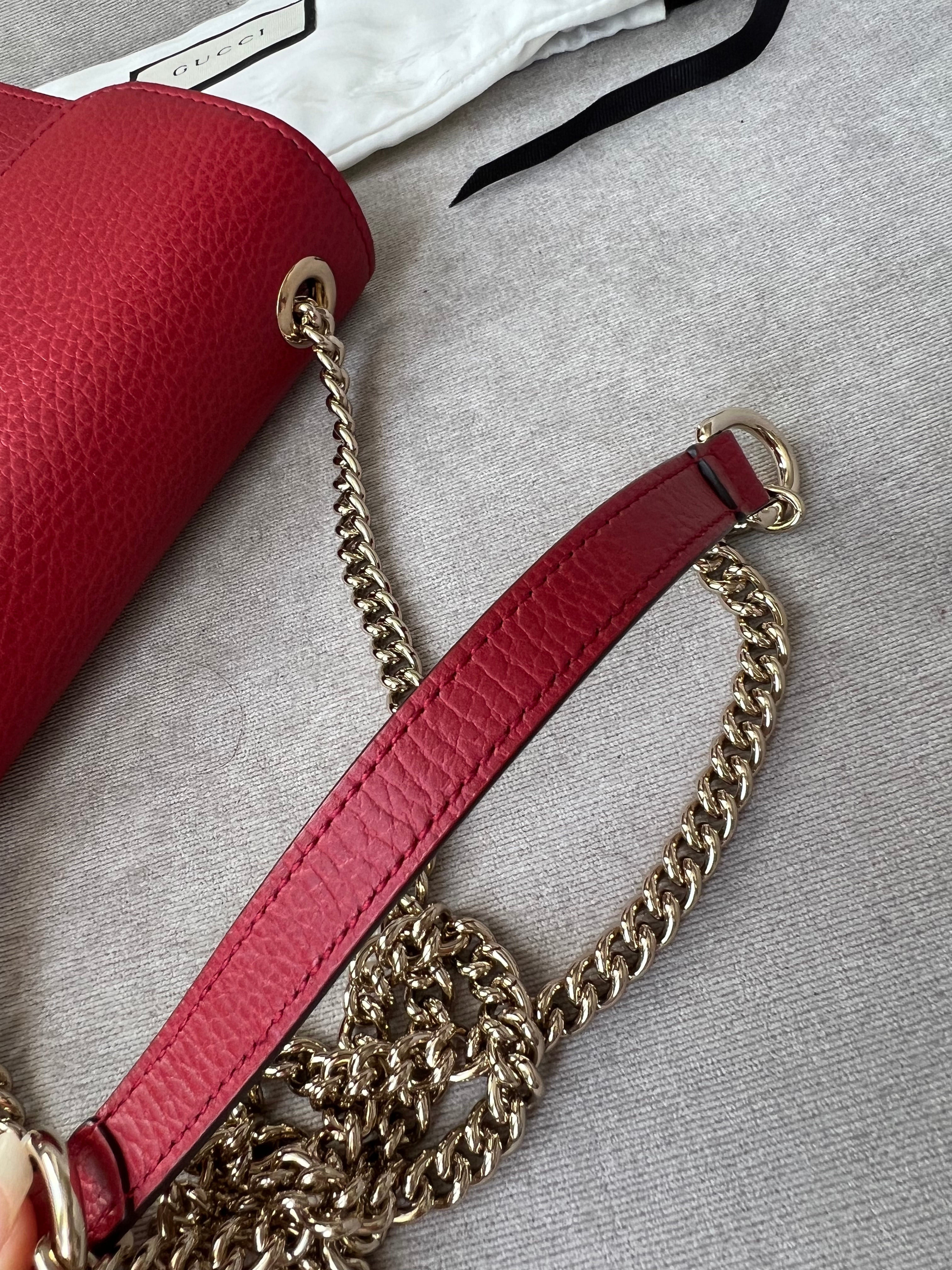 Gucci Interlocking GG Red Small Shoulder Bag