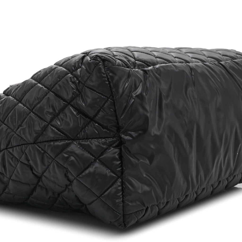 Chanel Nylon Quilted Large Coco Cocoon Tote Black
