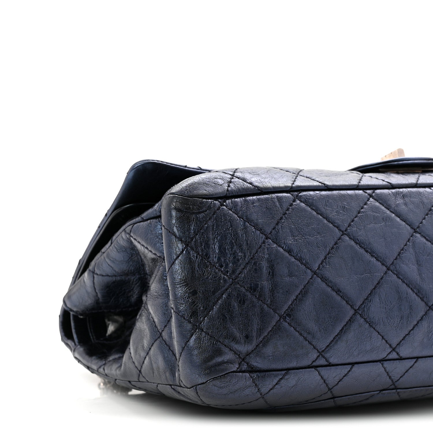 Chanel Metallic Aged Calfskin Quilted 2.55 Reissue 228 Flap Blue