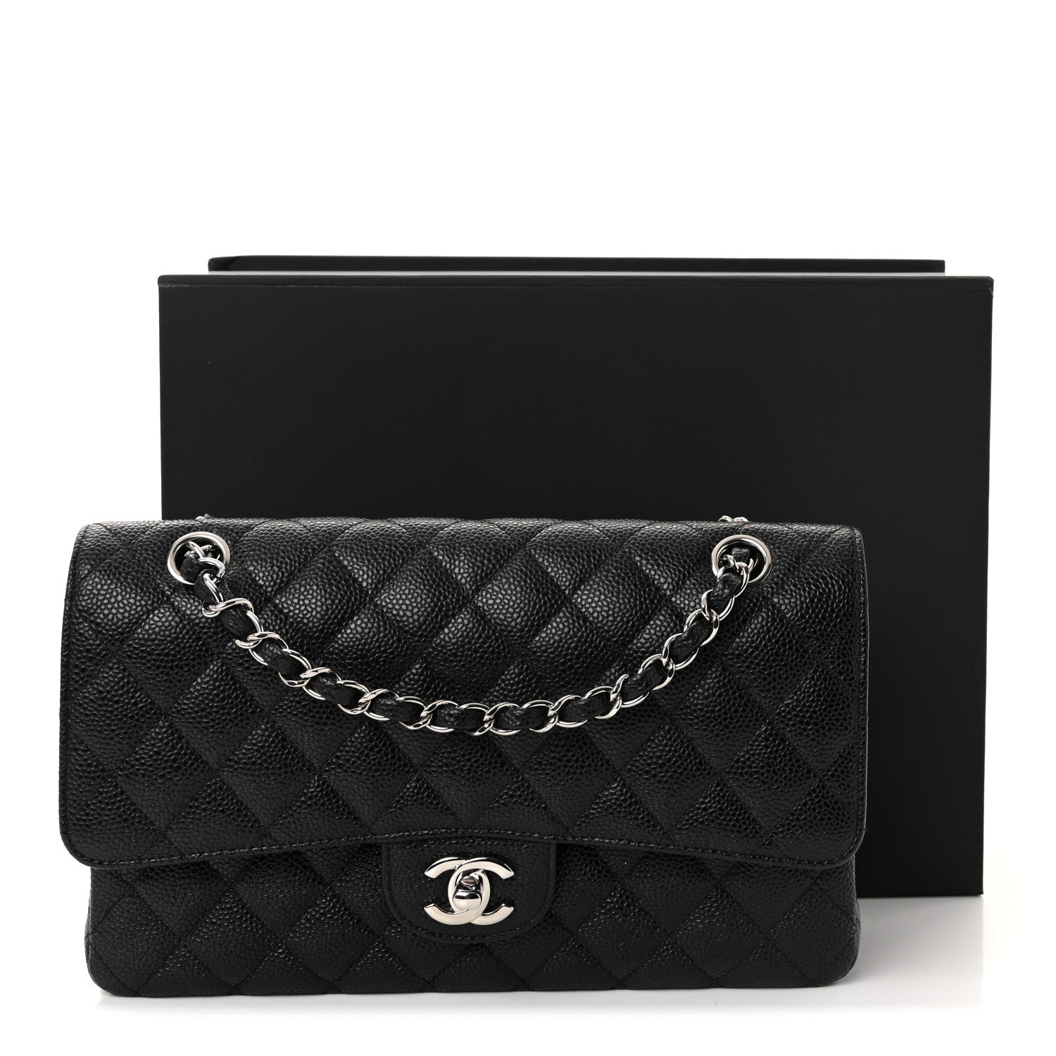 Chanel Caviar Quilted Medium Double Flap Black