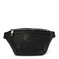 Gucci Piuma Calfskin Jumbo GG Embossed Small Belt Bag Black