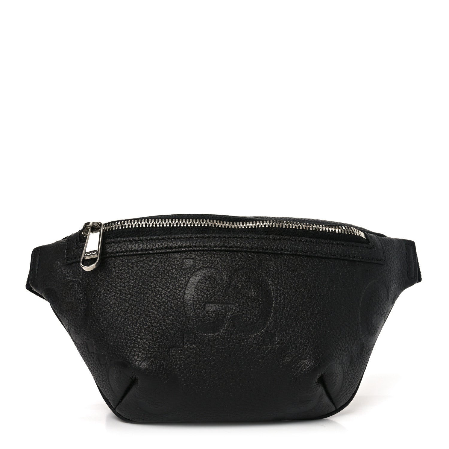 Gucci Piuma Calfskin Jumbo GG Embossed Small Belt Bag Black