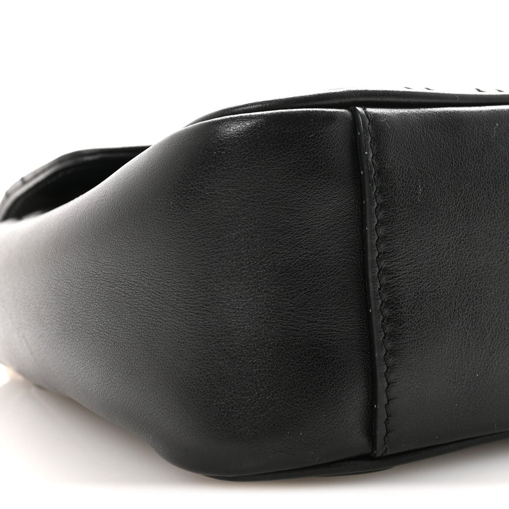 Gucci Calfskin Matelasse Small GG Marmont Shoulder Bag Black