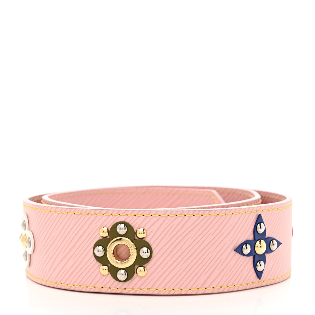 Louis Vuitton Epi Mechanical Flowers Bandouliere Shoulder Strap Rose Ballerine