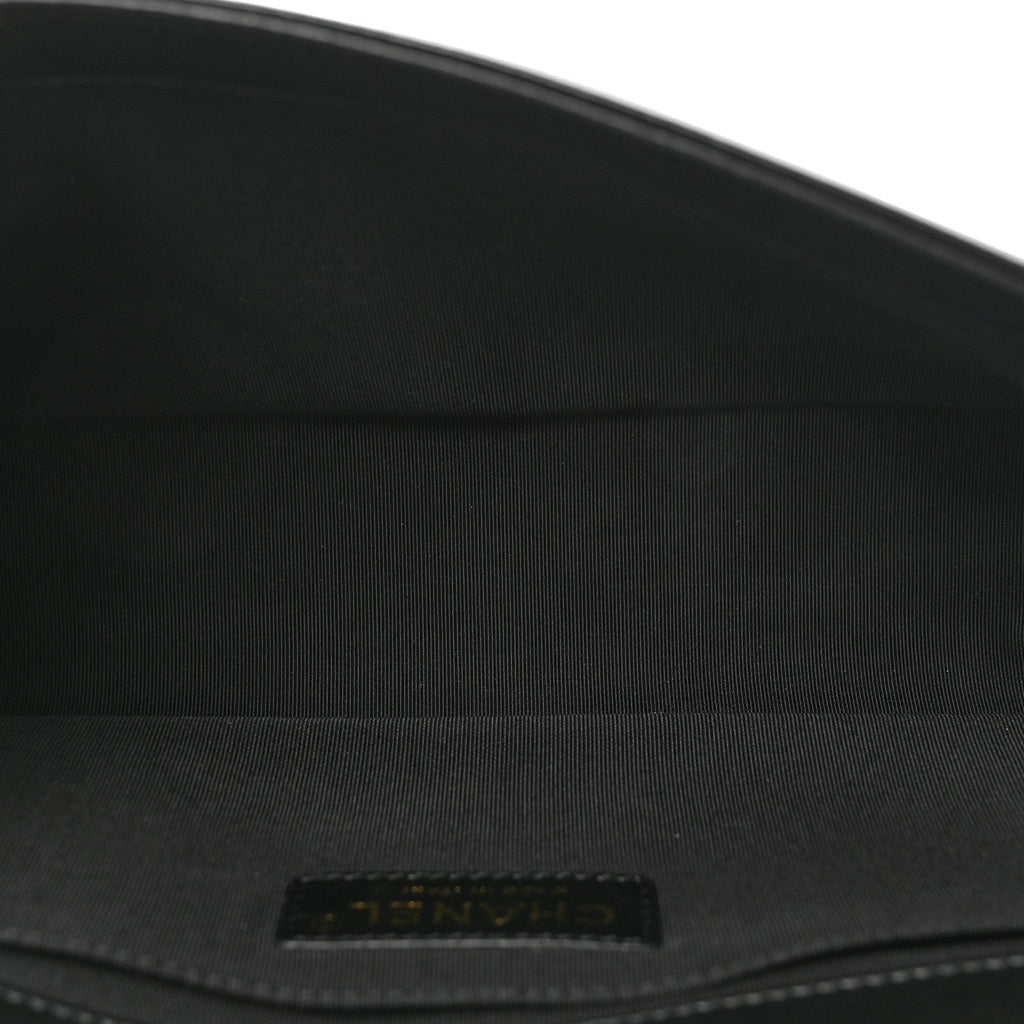 Chanel Lambskin Quilted Medium Boy Flap Black