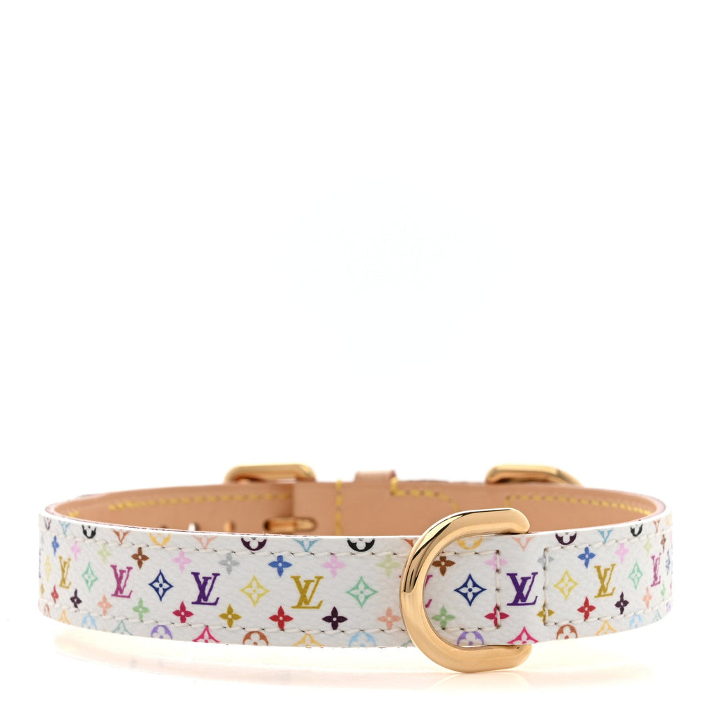 Louis Vuitton LV X TM Monogram Multicolor Dog Collar MM White