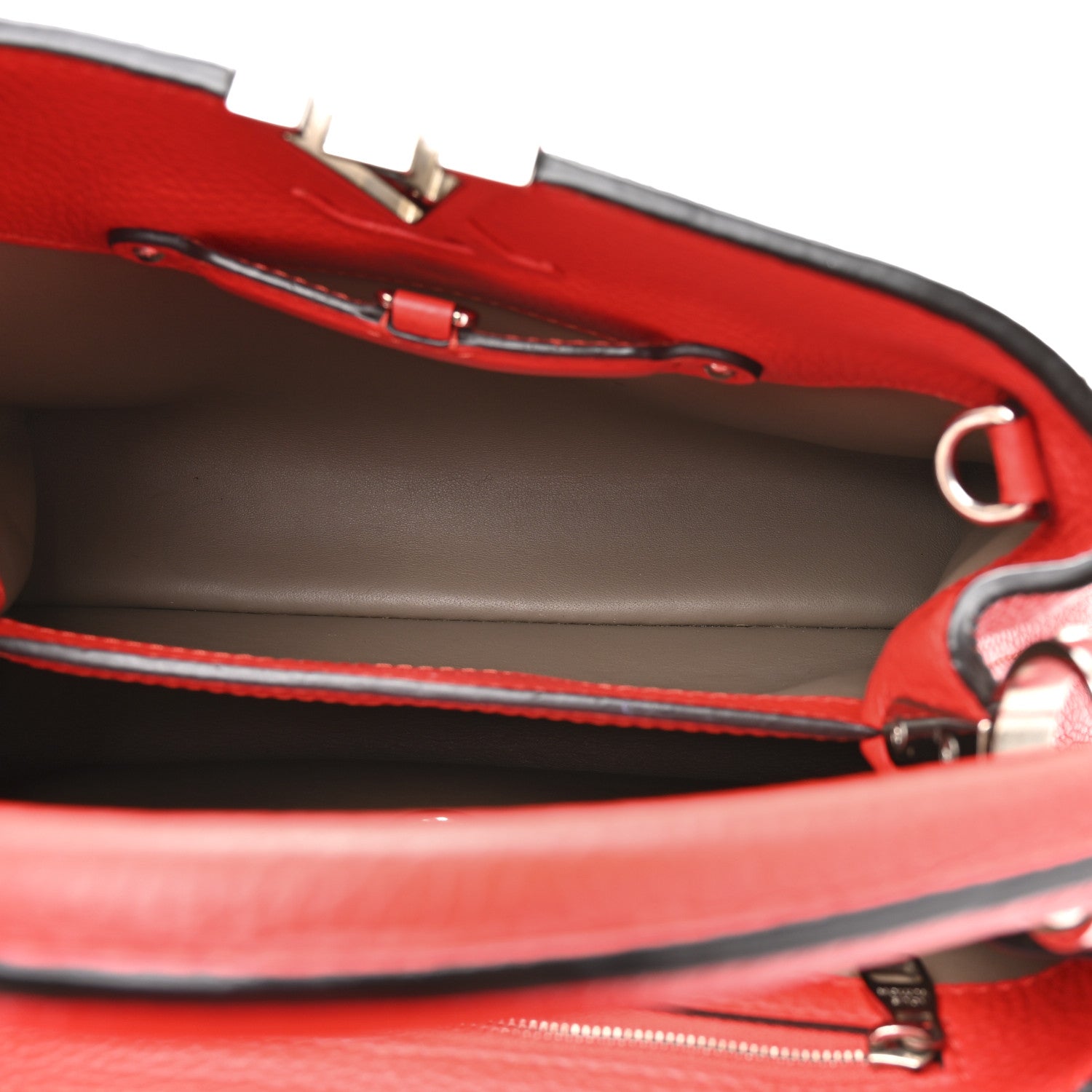 Louis Vuitton Taurillon Capucines BB Coquelicot