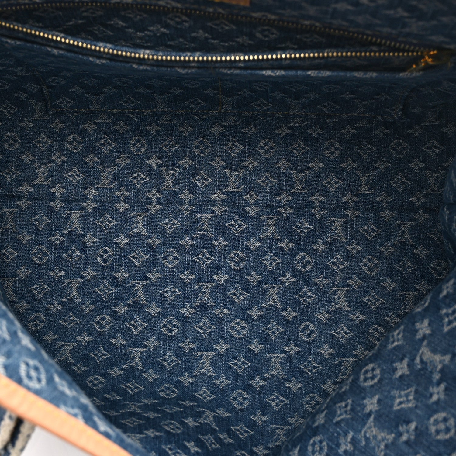 Louis Vuitton Monogram Denim CarryAll MM Blue