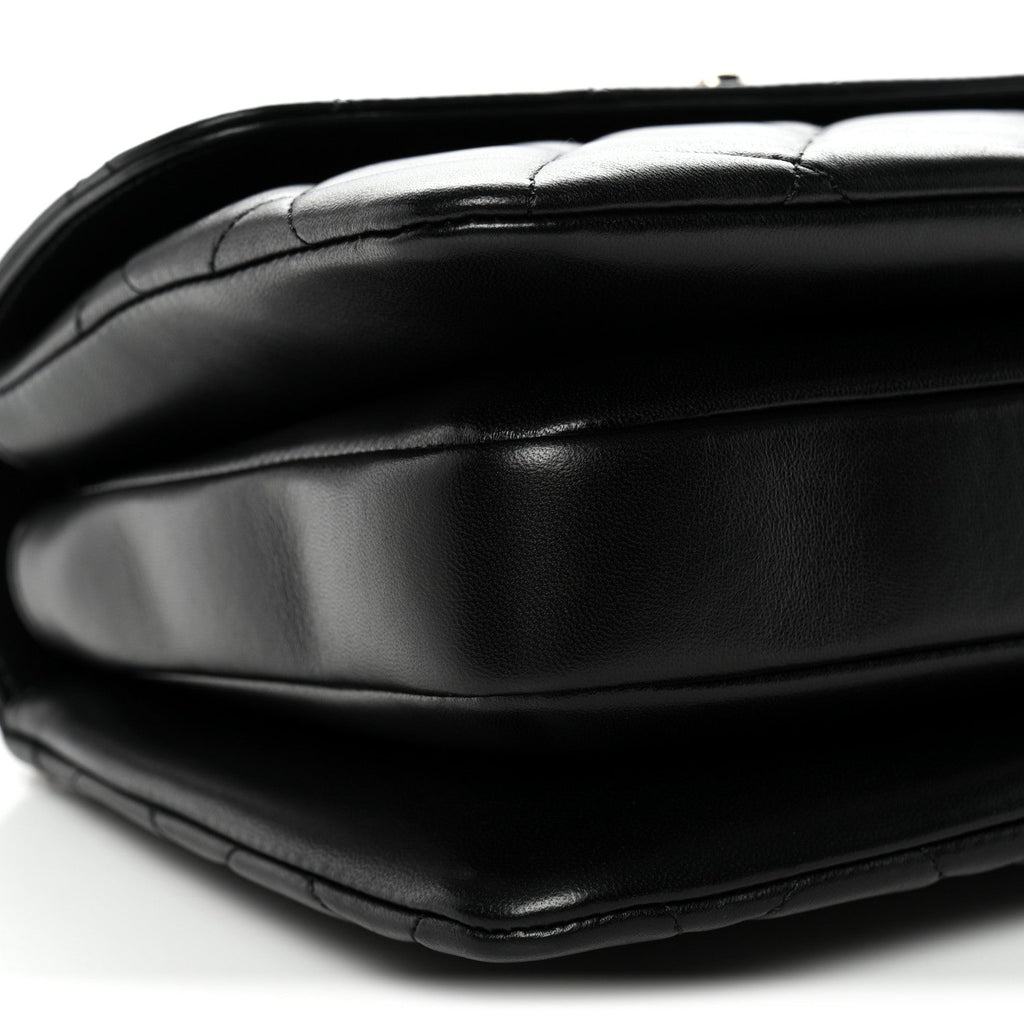 Chanel Lambskin Quilted Small Trendy CC Dual Handle Flap Bag Black