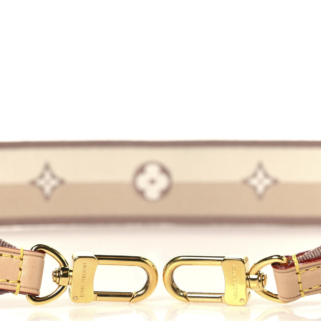 Louis Vuitton Jacquard Speedy Bandouliere 20 Shoulder Strap Beige