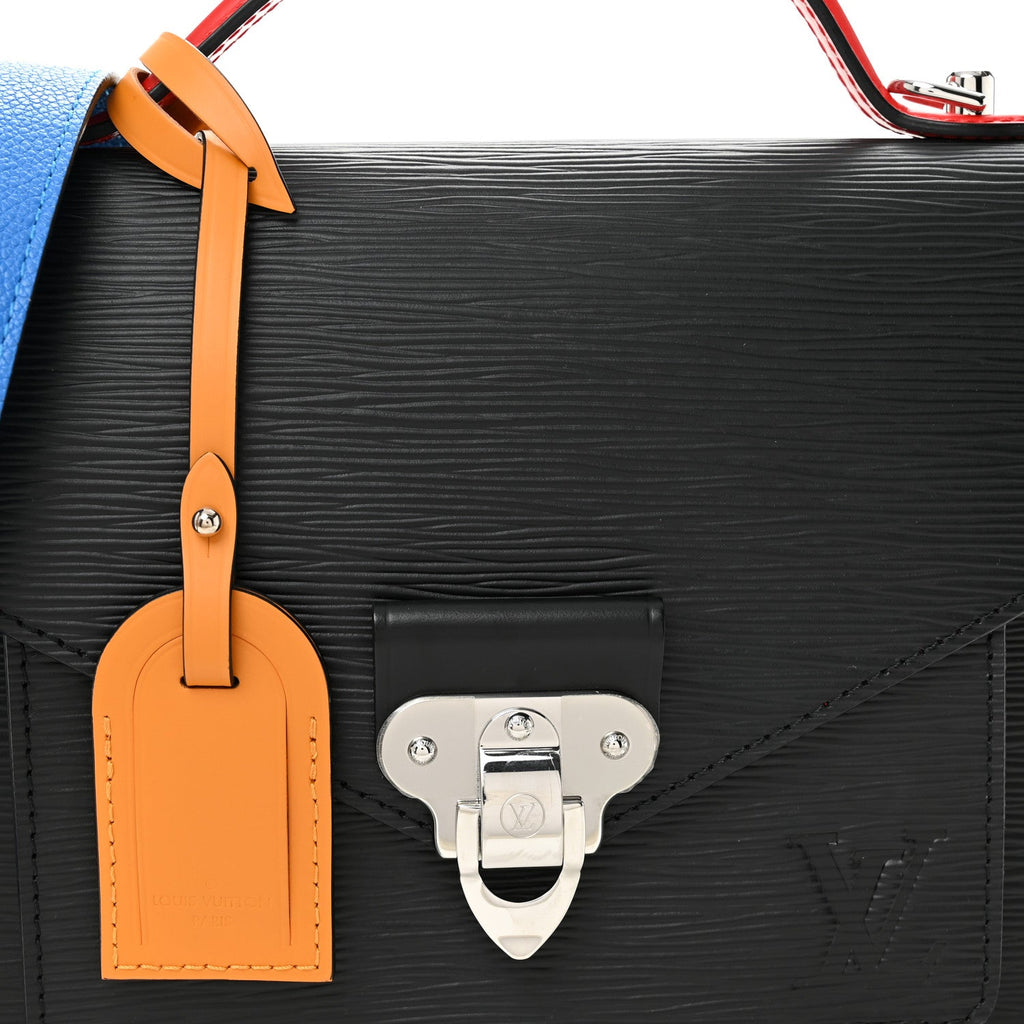 Louis Vuitton Epi Neo Monceau Black Coquelicot Blue Roi Safran