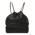 Chanel Aged Calfskin Quilted Small Gabrielle Backpack Black