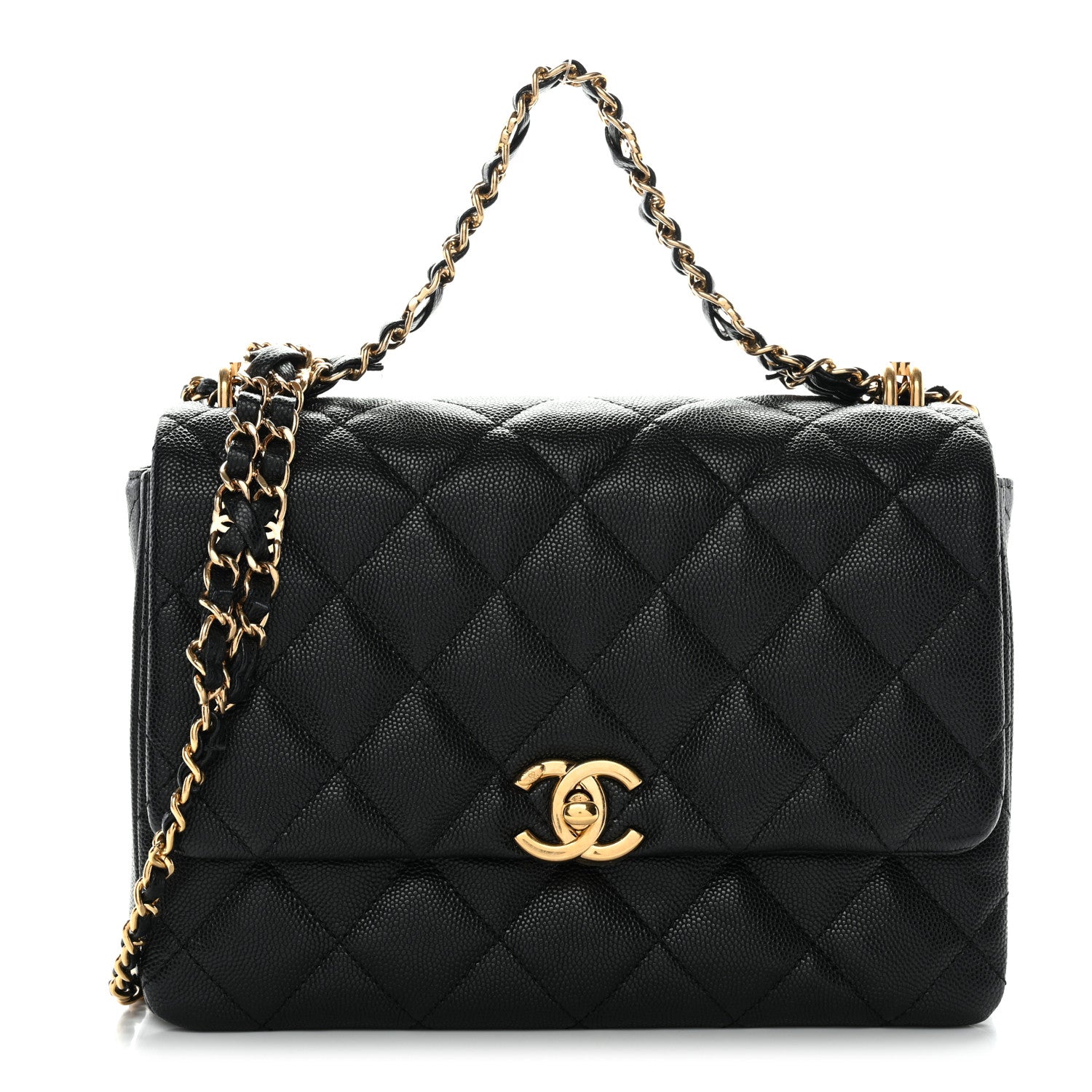 Chanel Caviar Quilted Coco First Flap Black